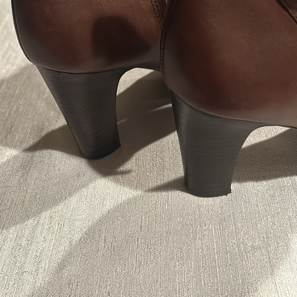 Lauren Ralph Lauren Buckle Heel Ankle Boots - Picture 9 of 10